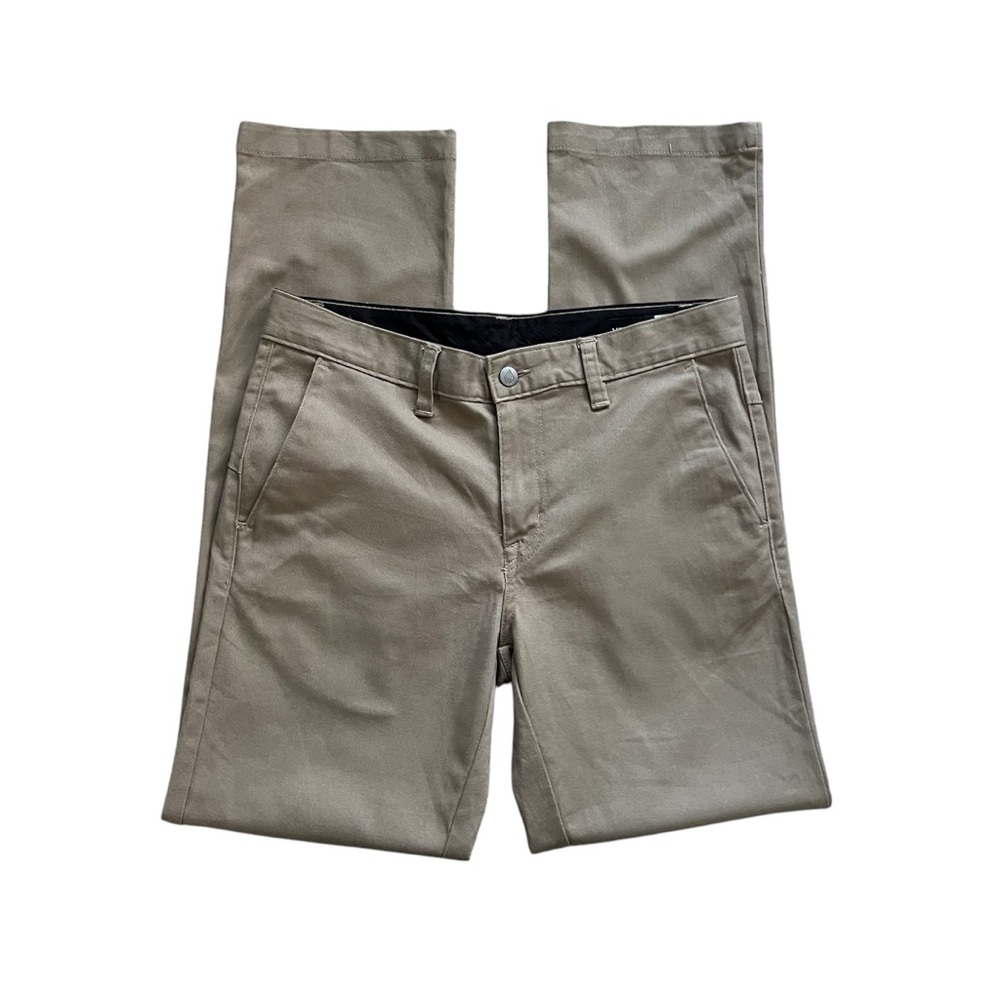 Volcom VMonty Tan Chino Straight Leg Stretch Pants Office Skater Men’s Size 30